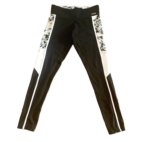 VS PINK Black and White Tie Dye Leggings  Size S - Picture 2 of 5